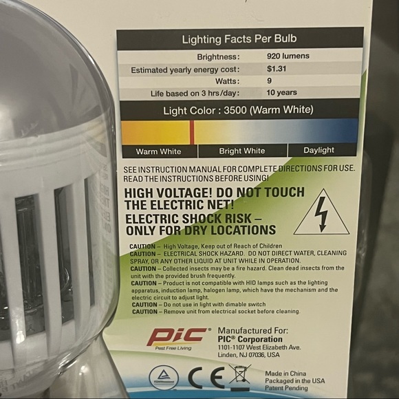 Insect Killer Dual Purpose Bug Zapper and LED Light Bulb - Picture 7 of 7